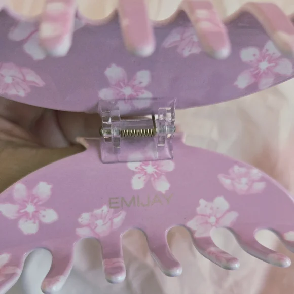 Emi Jay Floral Hair Clip - Pink 'Sugar Blossom' - Picture 5 of 6